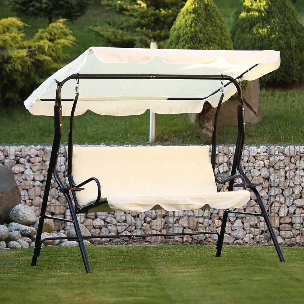 Comoda altalena da giardino in beige