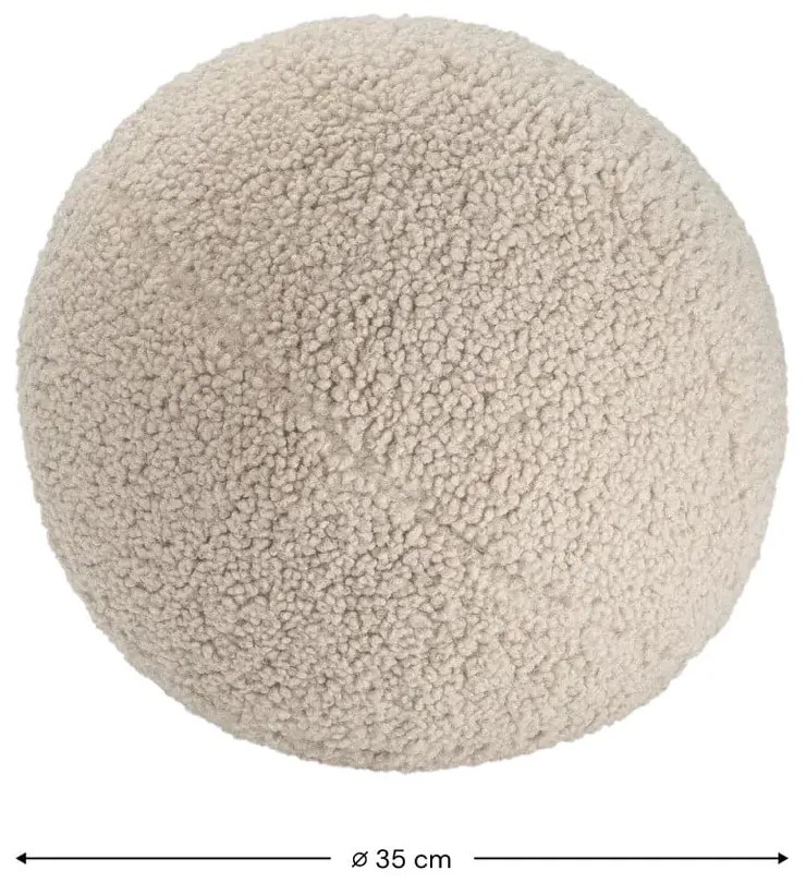 Cuscino per divano da bambini marrone chiaro con rivestimento in bouclé Ball – Wigiwama