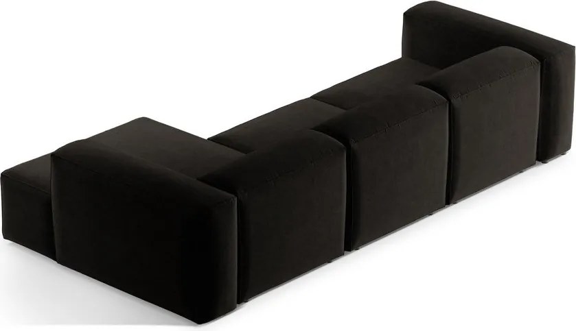 Divano angolare nero (con penisola a destra/con chaise lounge) Bergamo – Cosmopolitan Design