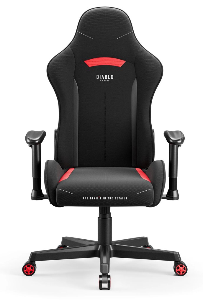Sedia girevole da gaming Diablo X-Starter nera e rossa