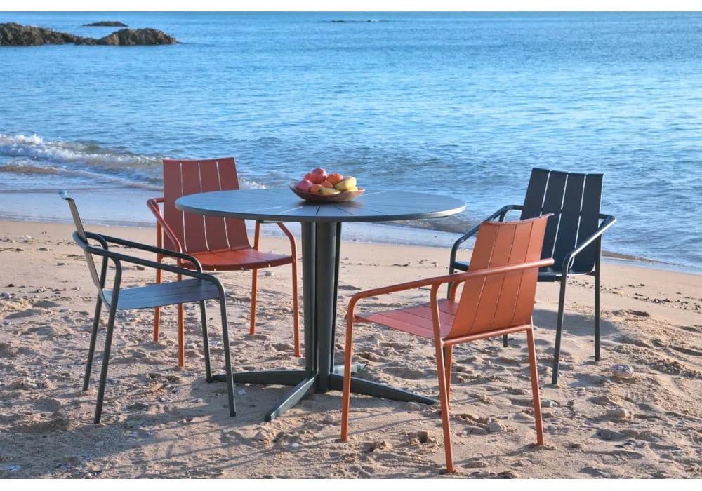 Set di 4 sedie da giardino in metallo arancione Fleole - Ezeis