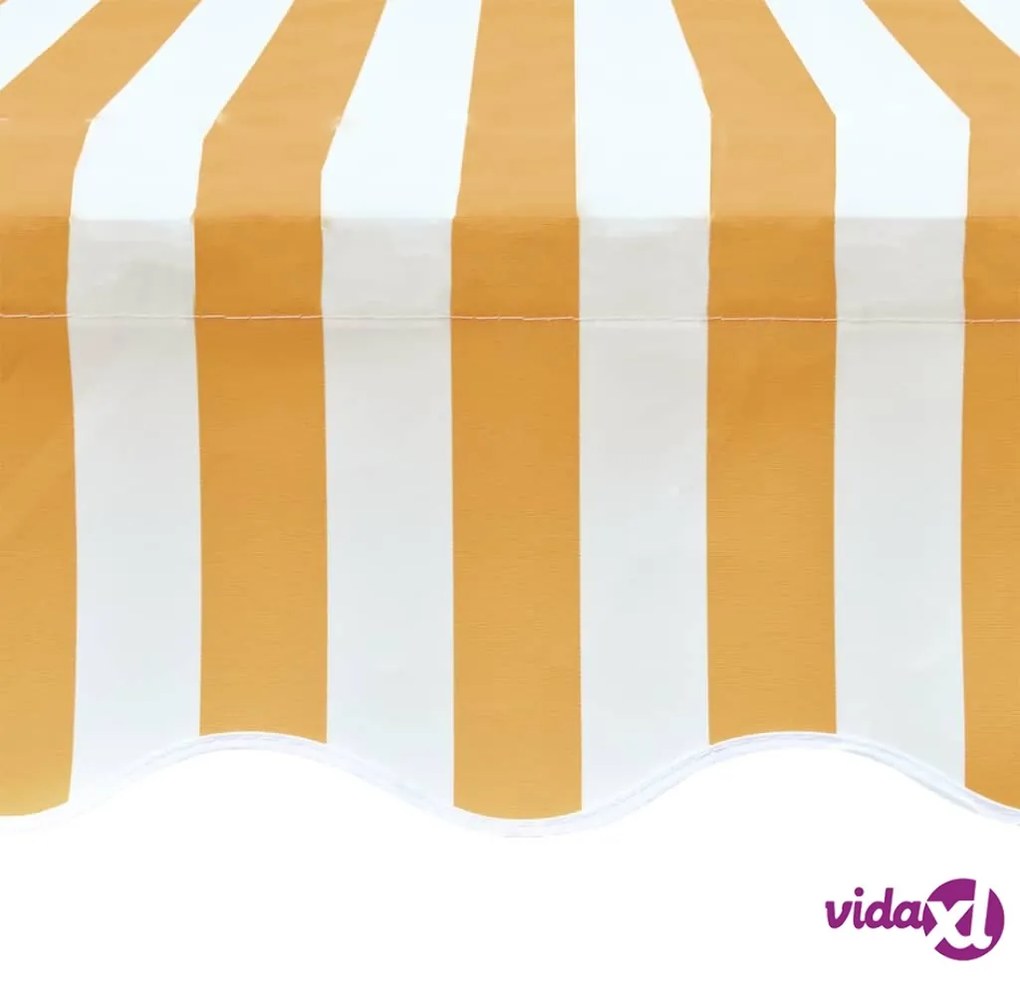 vidaXL Tenda Parasole Tela Giallo e Bianco 4x3m (Telaio non Incluso)