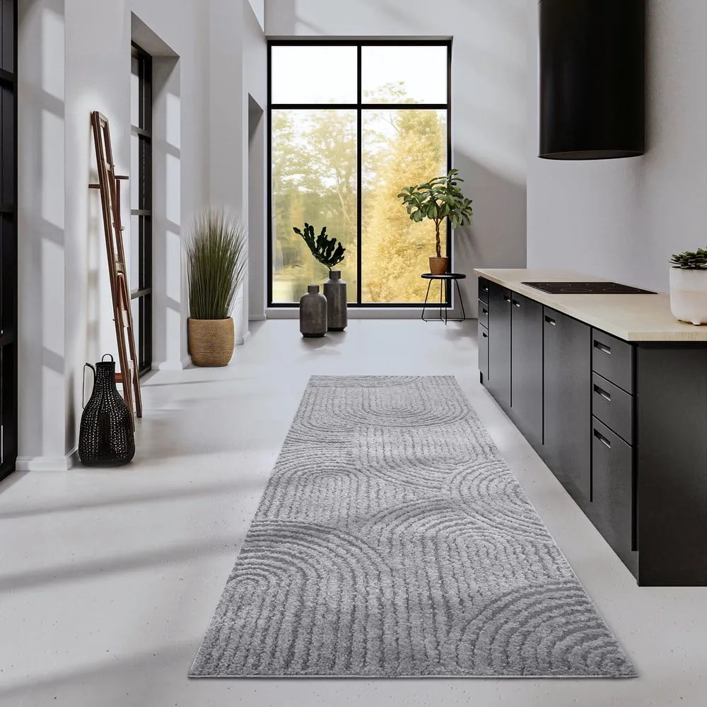 Passatoia grigia 80x240 cm Chappe Light Grey - Elle Decoration
