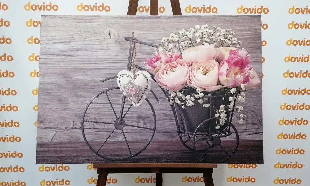 Quadro su tela – Fiori meravigliosi in vaso vintage