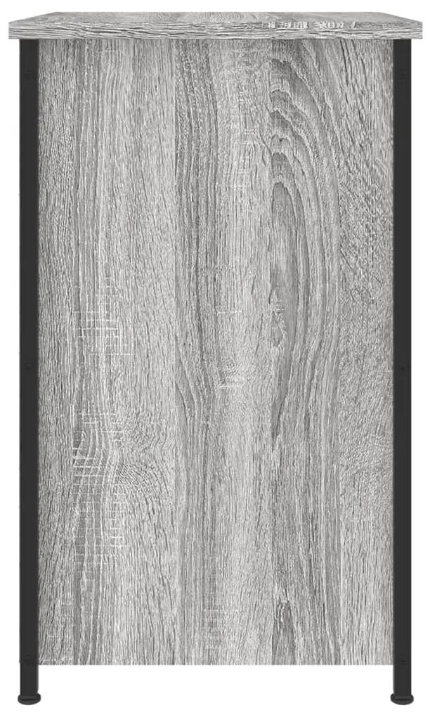 Comodino Grigio Sonoma 40x36x60 cm in Legno Multistrato
