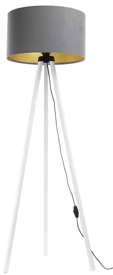 Lampada da terra STANDART 1xE27/60W/230V grigio/bianco