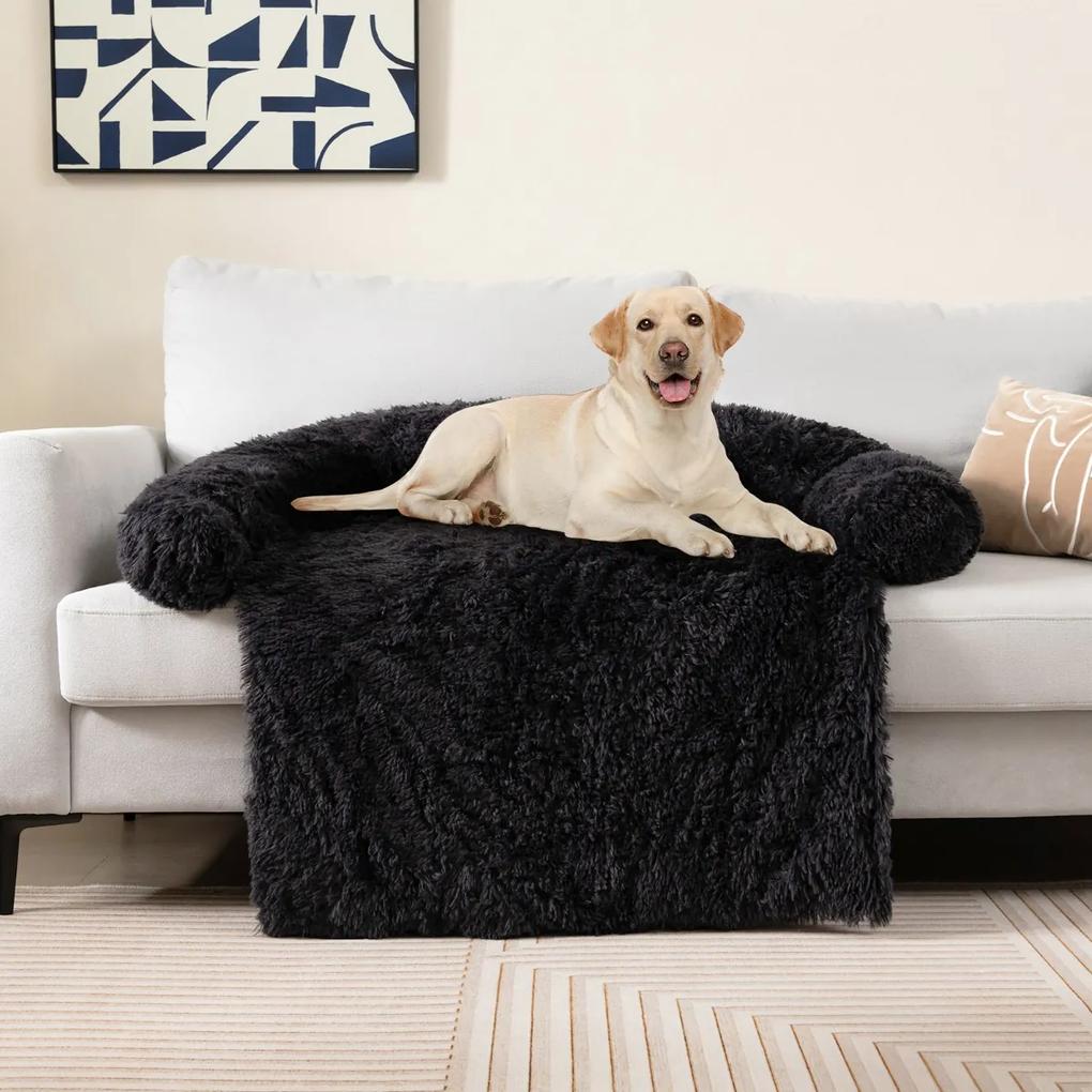 Costway Cuccia per cani in peluche con fondo antiscivolo copertura rimovibile e lavabile, Letto divano per cani o gatti 2 Colori 3 Dimensioni