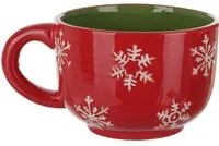 Tazza natalizia con fiocchi neve 1 L in ceramica