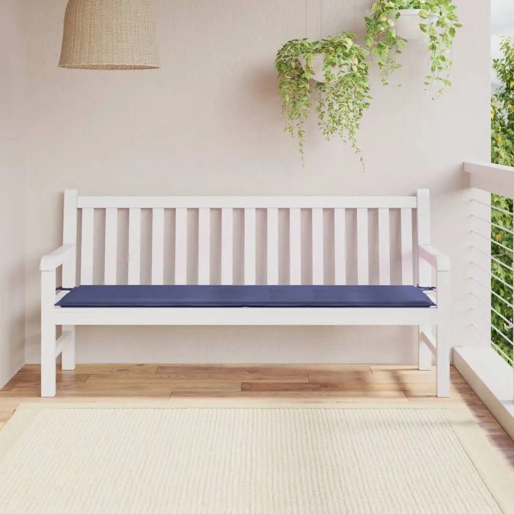 Cuscino Per Panca Blu Marino 180x50x3 Cm İn Tessuto Oxford /