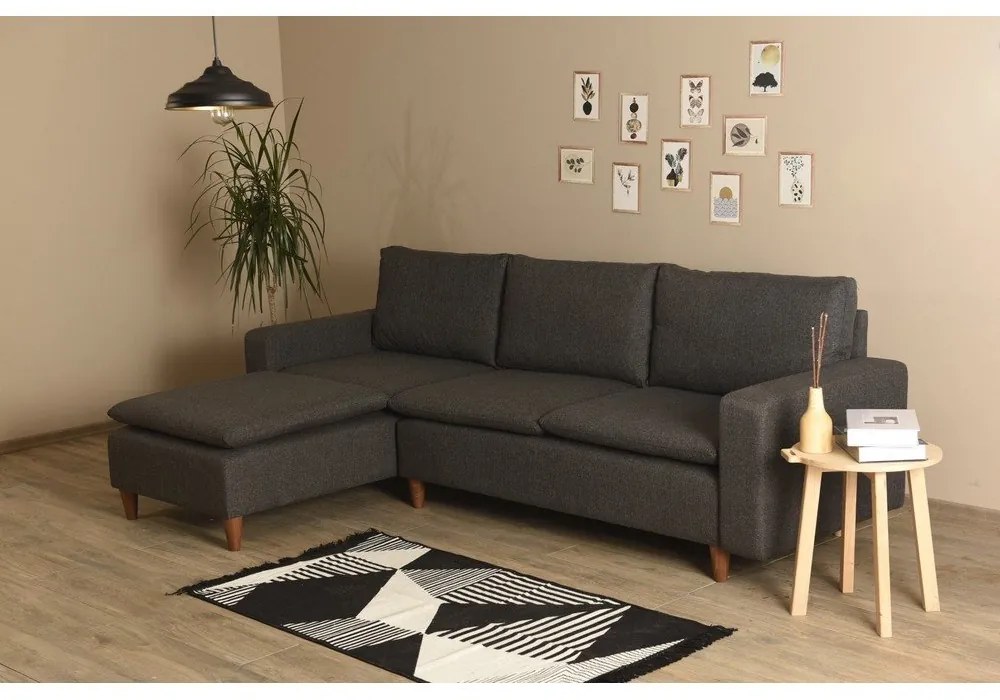 Divano angolare grigio (angolo sinistro) Lungo - Balcab Home