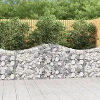 Cesti Gabbioni ad Arco 11 pz 200x30x80/100 cm Ferro Zincato 3145418