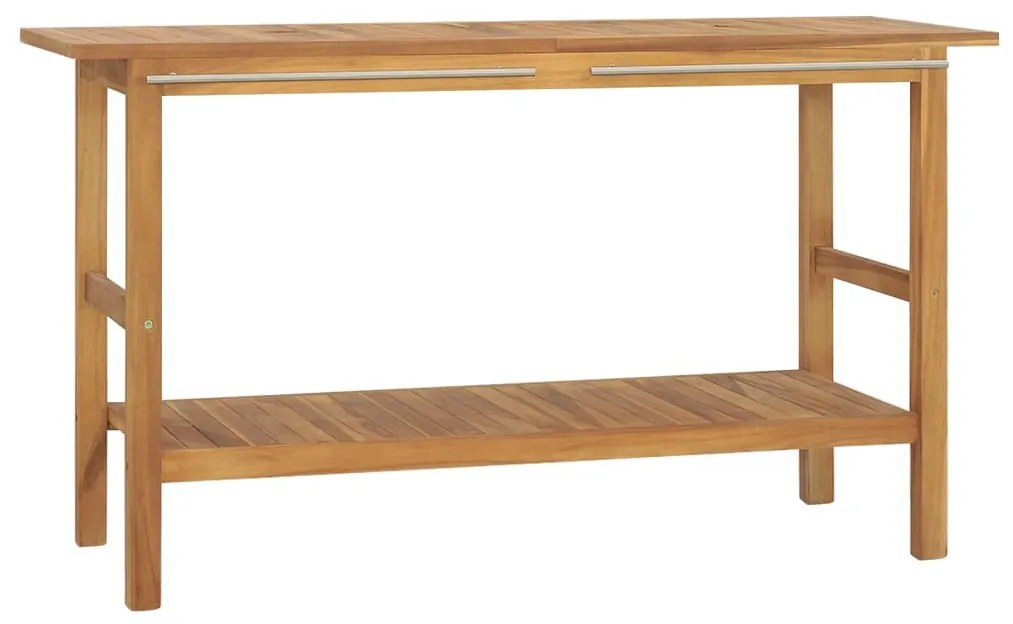 Vanità da Bagno in Legno Massello di Teak 132x45x75 cm