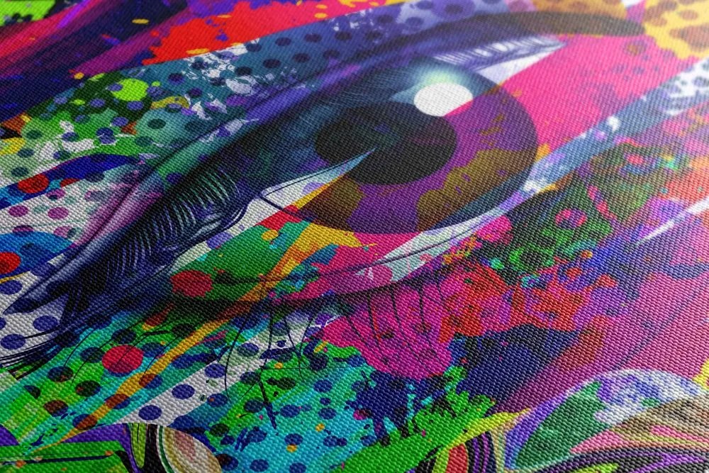 Stampa su tela – Occhio umano in stile pop art