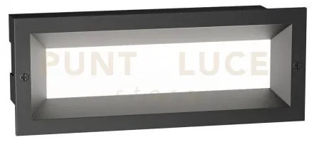 Ges1191c- segnapassi incasso led 3000k 587lm 13w colore antracite