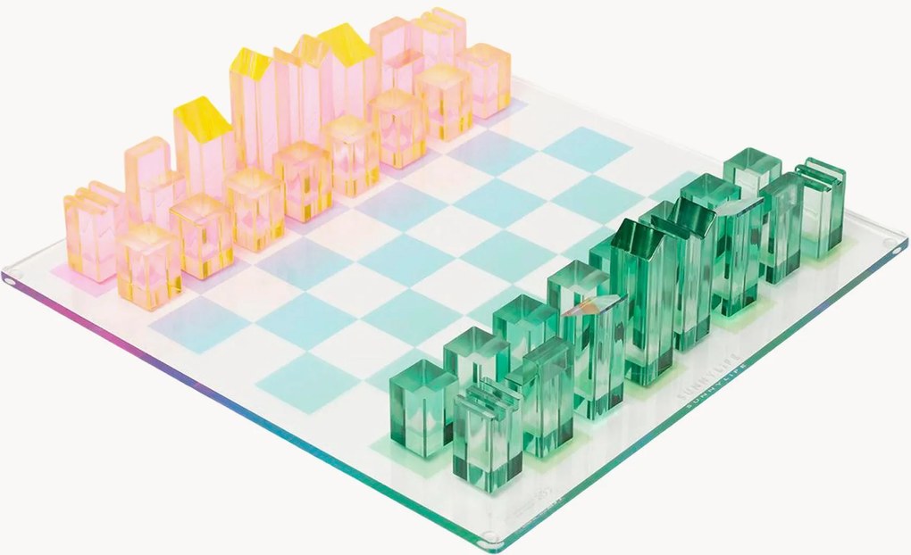 Gioco scacchi e dama Lucite