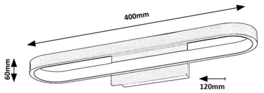 Rabalux 75055 - Illuminazione LED per specchio da bagno ODRAN LED/15W/230V IP44 40 cm