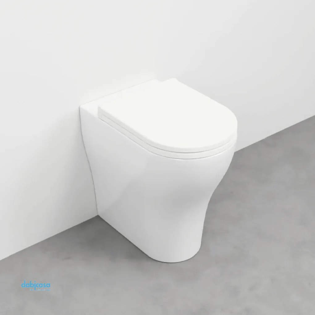 Ceramica Cielo "Enjoy" Wc Terra Filoparete Bianco Lucido Con Brida