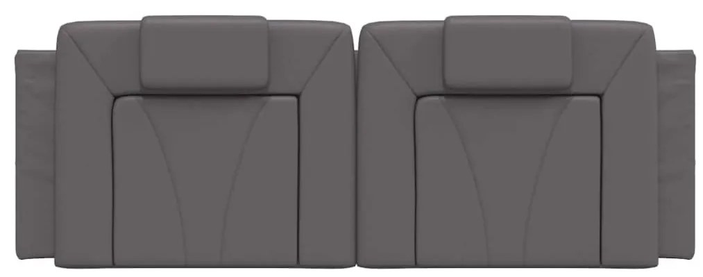 Cuscino testiera grigio 120 cm in similpelle