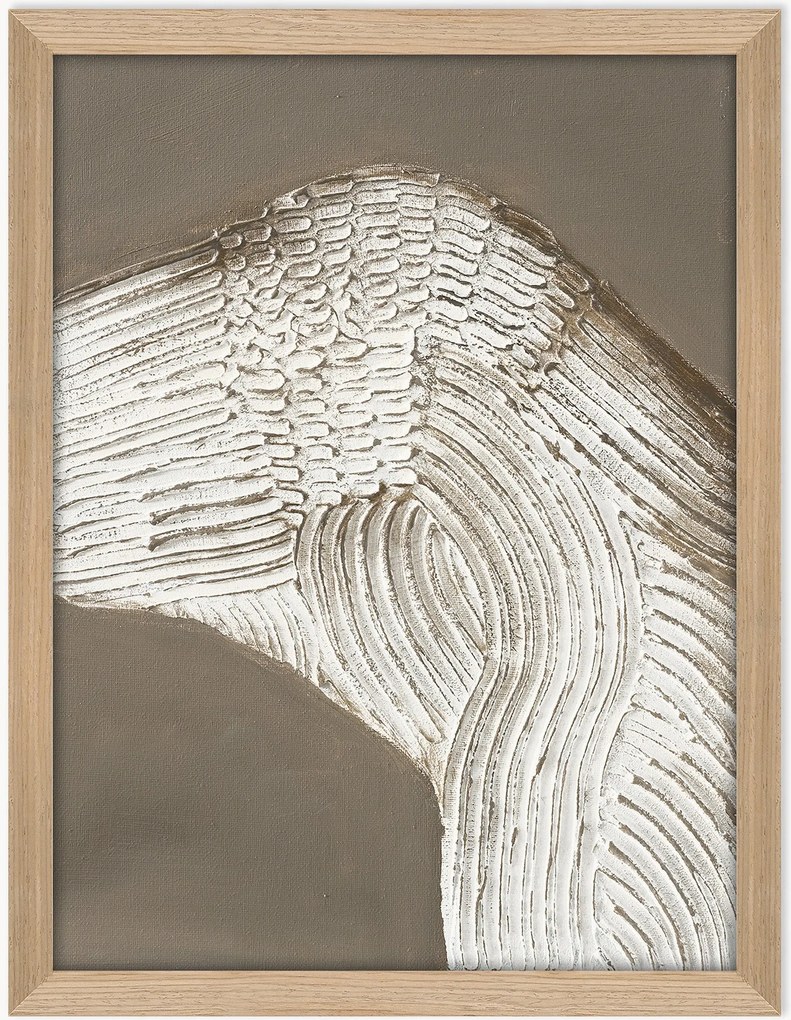 Stampa su tela incorniciata dipinta a mano Raw Shape I