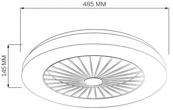LED Plafoniera dimmerabile con ventilatore LED/48W/230V 3000-6500K + +TC