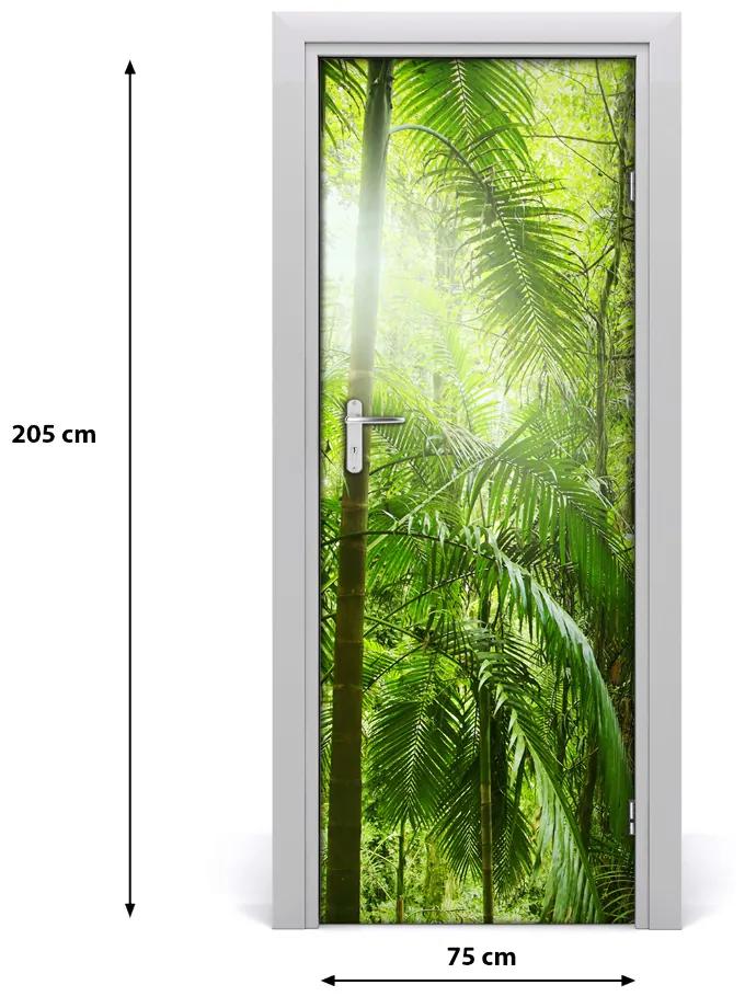 Poster adesivo per porta la foresta pluviale 75x205 cm