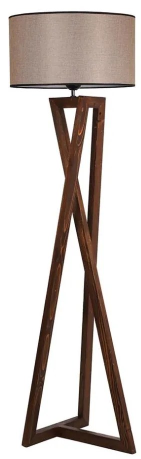 Lampada da terra MACKA 1xE27/60W/230V beige/marrone