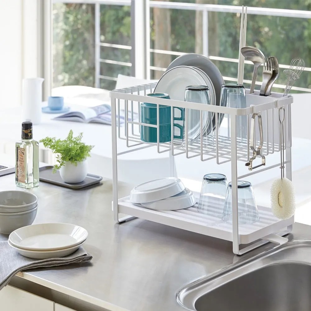 Vassoio di raccolta in metallo a due livelli Tower - YAMAZAKI