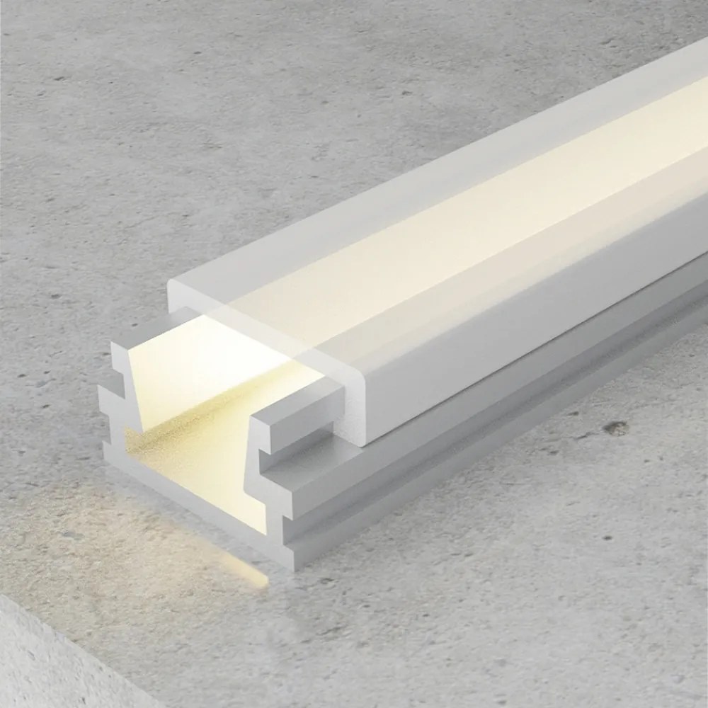 Profilo Led piatto U Slim per strisce Led 12-24V a superfice 2 metri in alluminio M LEDME