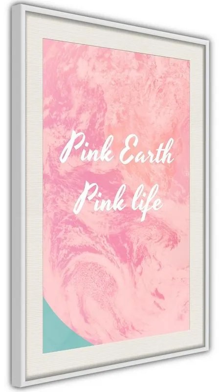 Poster  Pink Life  Cornice Quadri Cornice d'oro con passe-partout, Larghezza x Altezza Home decor 30x45