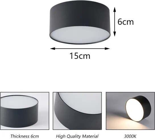 Brilagi - Plafoniera LED per bagno FORIS LED/20W/230V, diam. 15 cm, bianca, IP44