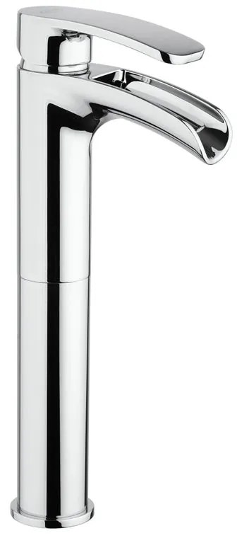 Rubinetto per lavabo getto a cascata d'acqua Cassandra cromato lucido