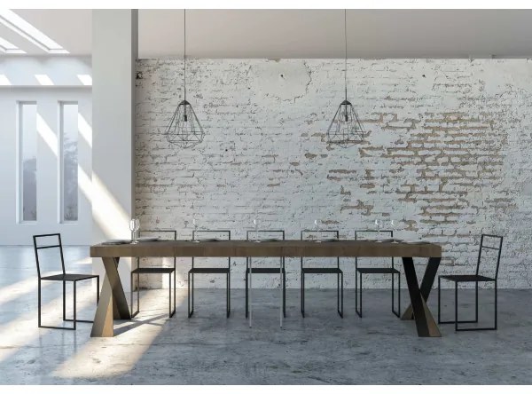 Consolle allungabile 90x40 cm DIAGO PREMIUM Noce fino a 300 cm