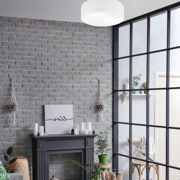 Plafoniera SIRJA 2xE27/60W/230V d. 45 cm bianco