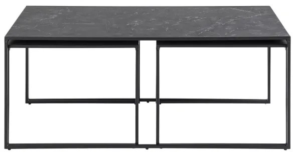 Set di tavolini da caffè ALMA 3 pz antracite