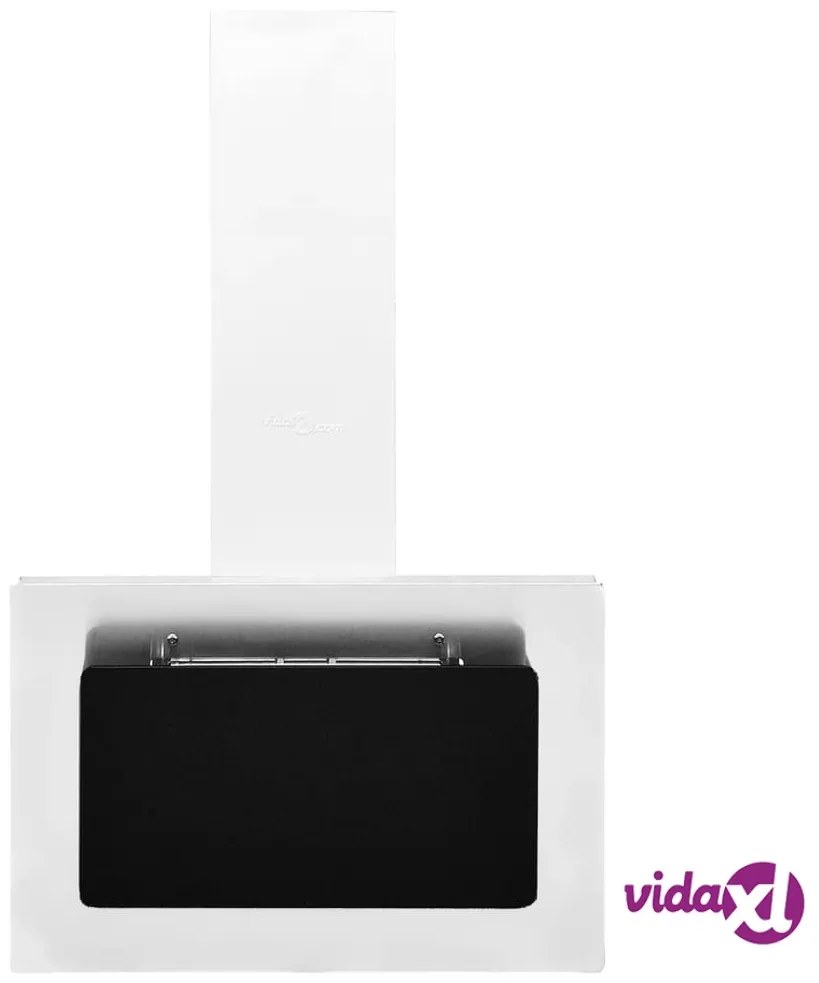 vidaXL Cappa a Parete 60 cm in Acciaio Inox e Vetro Temperato Argento