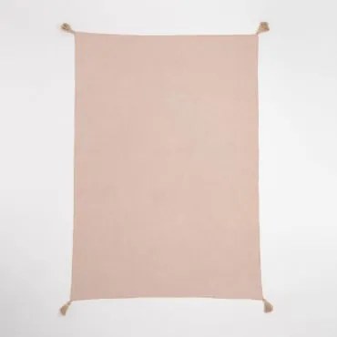 Coperta Scozzese In Cotone Paraiba Rosa Nocciola - Beige Lino - Sklum