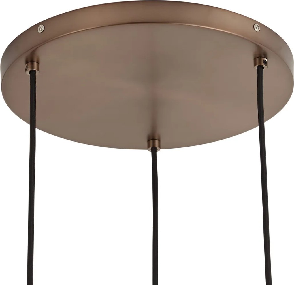 Lampada a sospensione di design bronzo scuro 3 luci - Ard