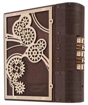 Ugears - Puzzle meccanico 3D in legno Libro dei Segreti