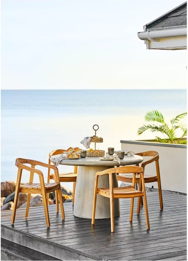 Tavolo da pranzo da giardino rotondo in ceramica ø 60 cm Bonnet – House Nordic