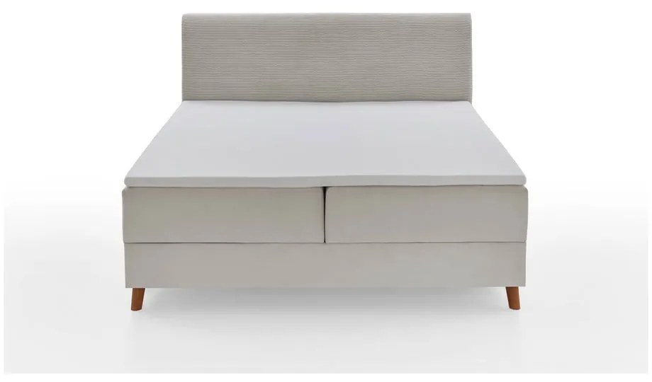 Letto boxspring beige con contenitore 180x200 cm Memphis - Meise Möbel