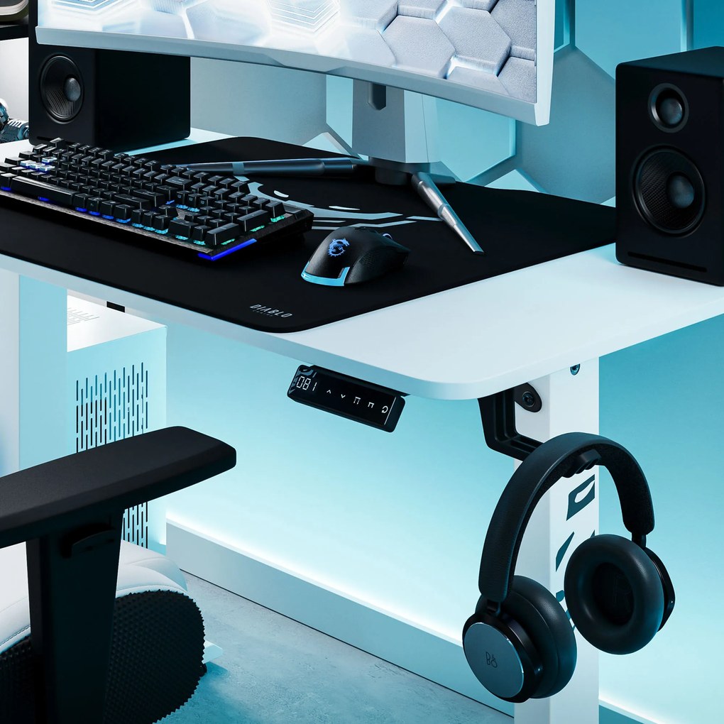 Scrivania Diablo X-Tensio 1100 1100 regolabile in altezza bianco