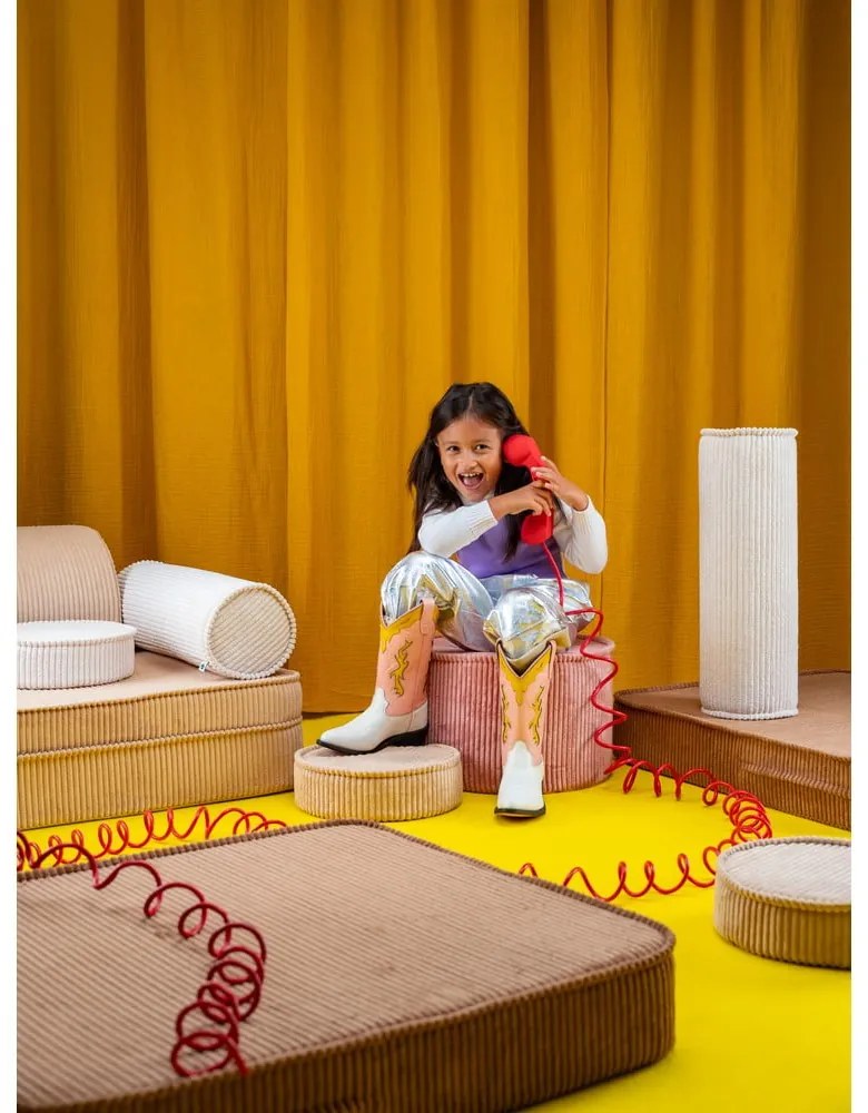 Divano per bambini marrone con rivestimento in velluto a coste 132 cm Settee – Wigiwama