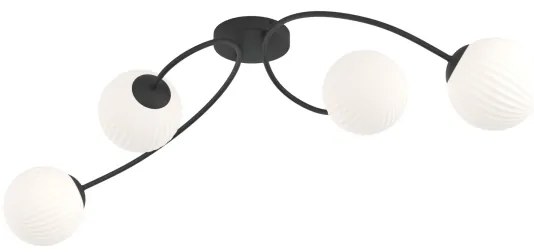 Lampadario a plafone VIBRA 4xE14/10W/230V nero/bianco