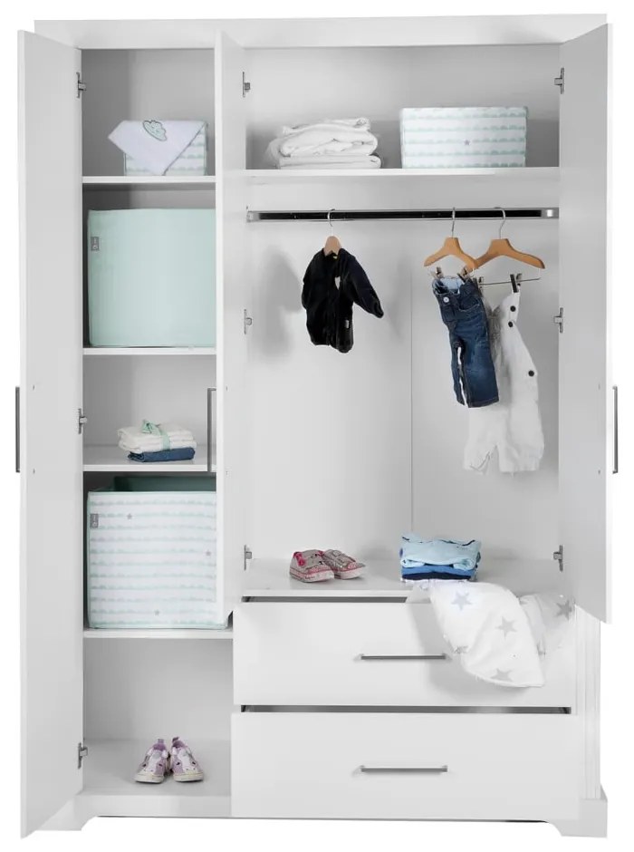 Armadio bianco per bambini 139x199 cm Maxi - Roba