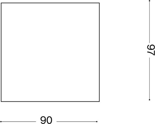Ideal Lux - Faretto da esterno TECHO 1xGU10/20W/230V 9x9 cm IP54 nero