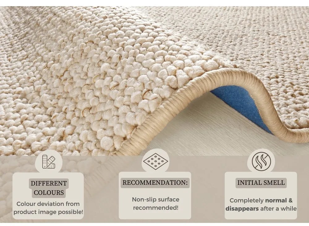 Tappeto color crema-beige 60 x 90 cm Wolly - BT Carpet