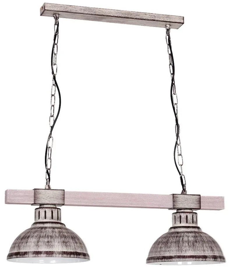 Lampadario a sospensione con catena HAKON 2xE27/60W/230V chiaro