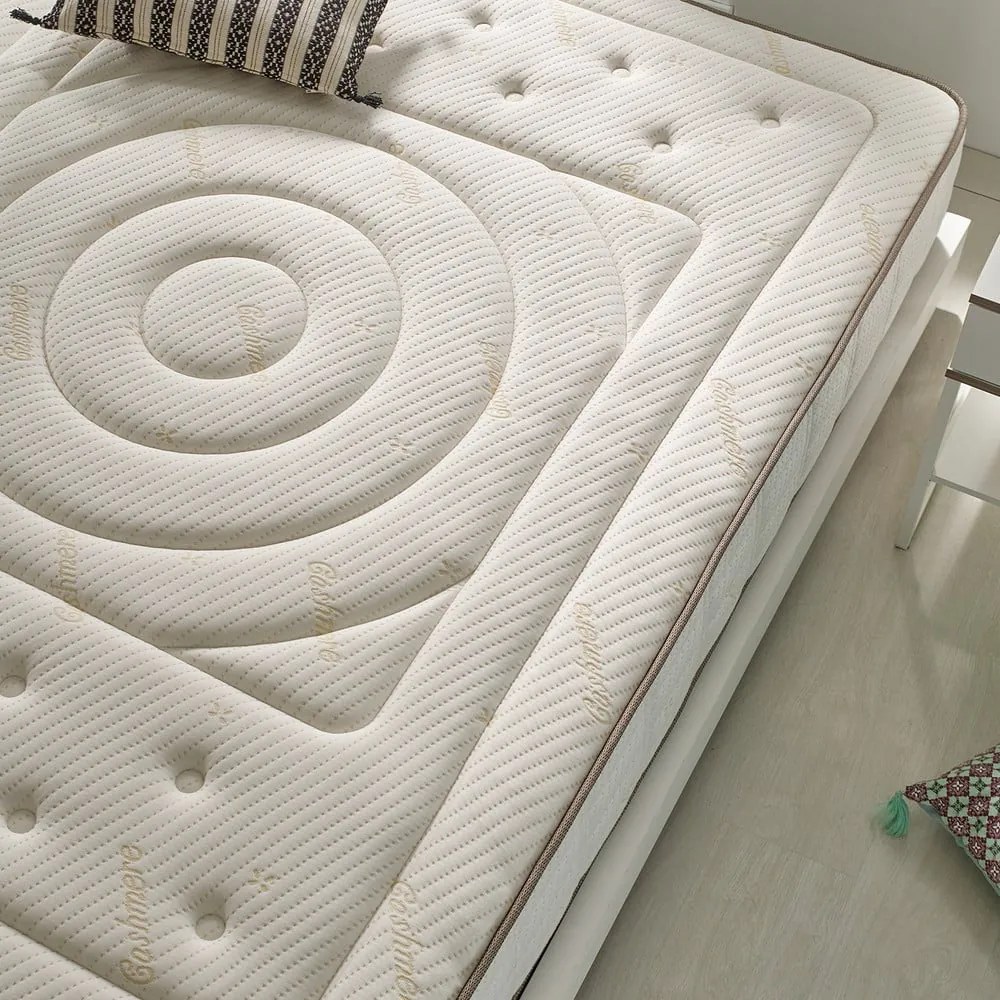 Materasso bifacciale in schiuma dura/media/termoregolatore 200x200 cm Cashmere Premier - Moonia