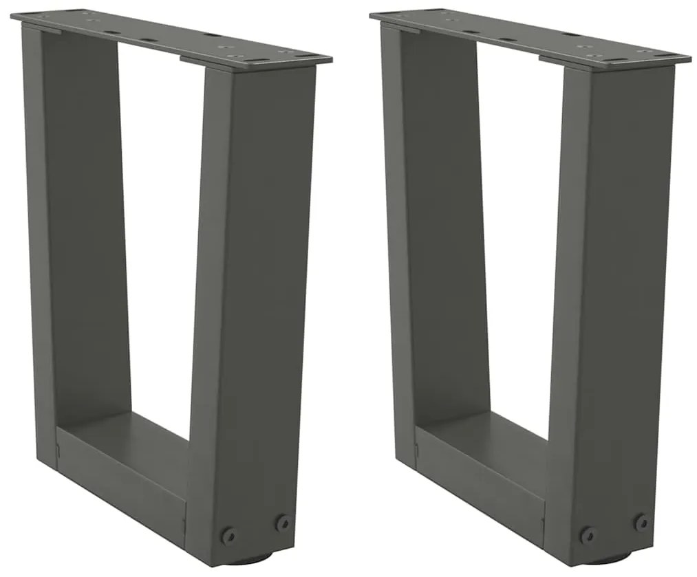 Gambe Tavolo Pranzo A V 2 Pz Antracite 40x(30-31,3)cm Acciaio /