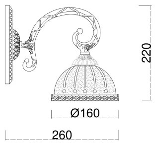 Brilagi - Applique CLASSIC 1xE27/60W/230V ottone